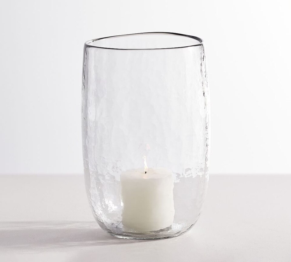 Hammered Glass Clear Hurricanes Pottery Barn Australia